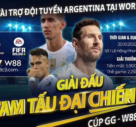 W88 trở thành nhà tài trợ đội tuyển Argentina tại World Cup 2022